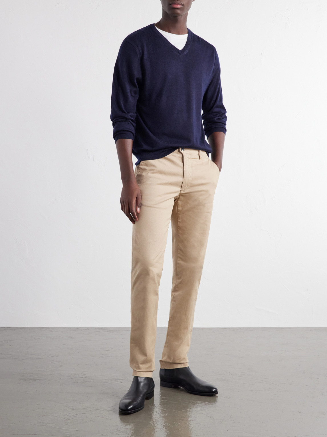 Incotex Straight-Leg Cotton-Blend Twill Trousers