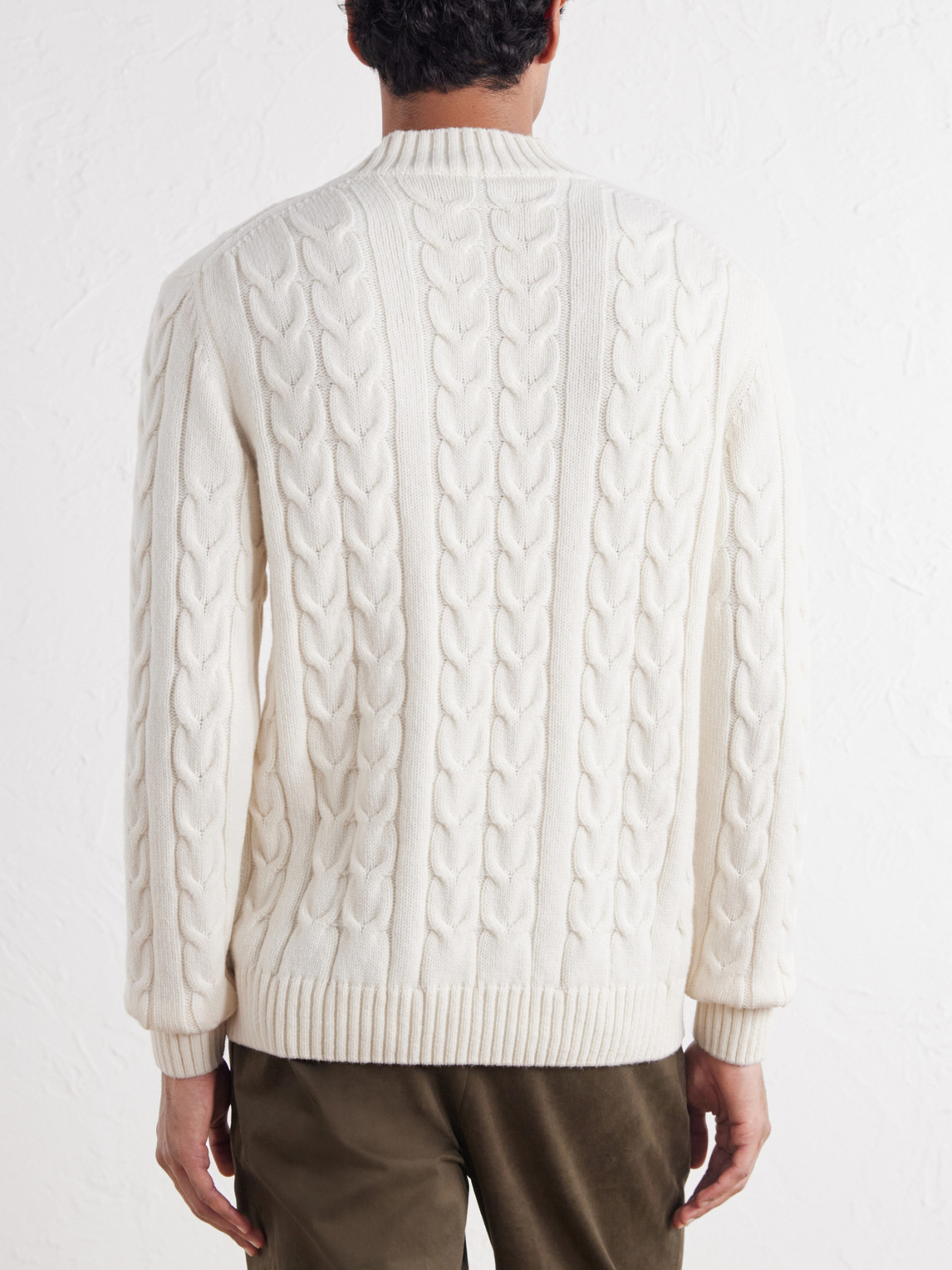Zanone Slim-Fit Cable-Knit Virgin Sweater