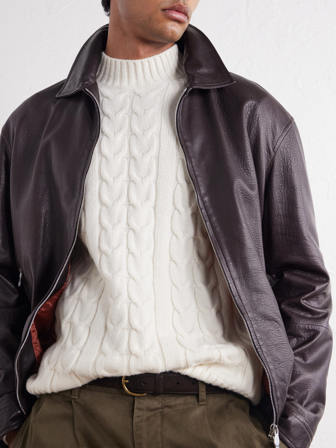 Zanone Slim-Fit Cable-Knit Virgin Sweater