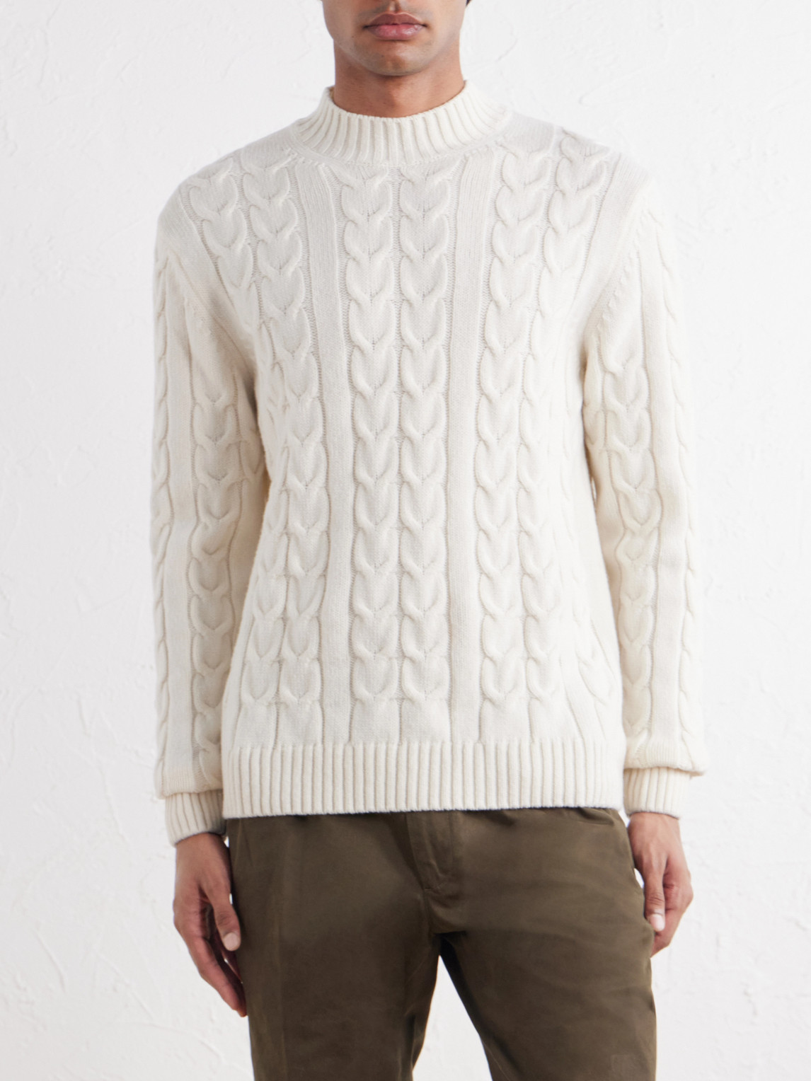 Zanone Slim-Fit Cable-Knit Virgin Sweater