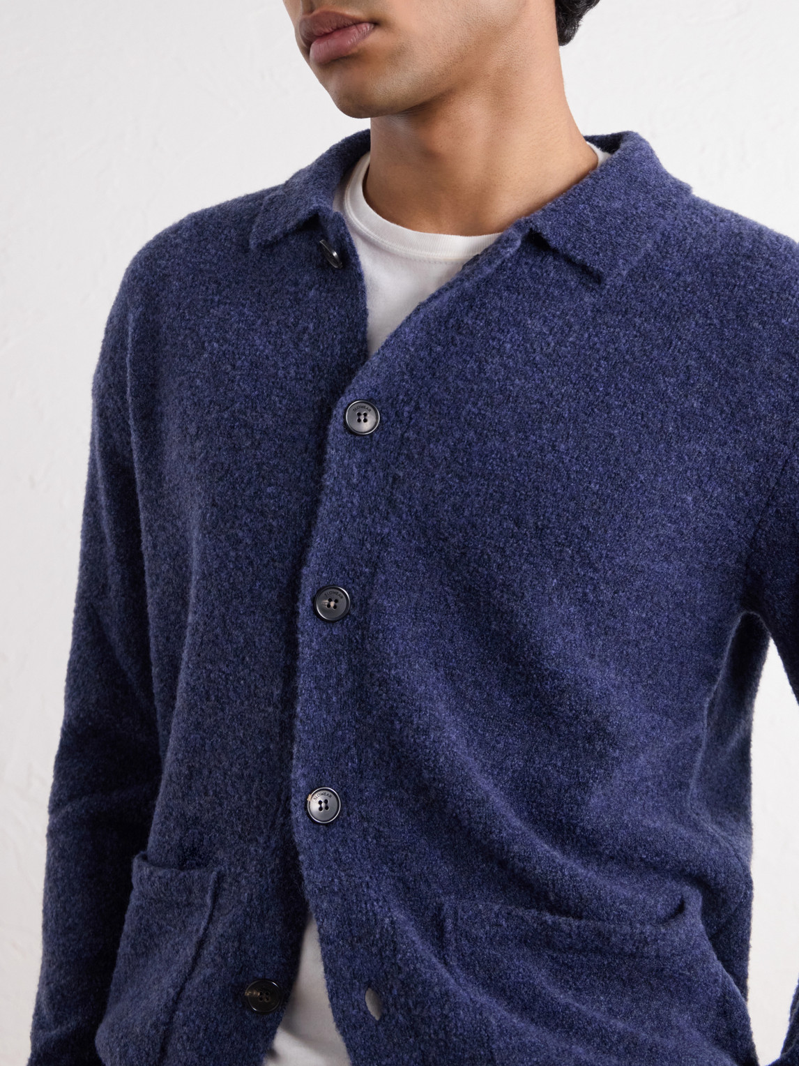 Zanone Bouclé Wool-Blend Cardigan