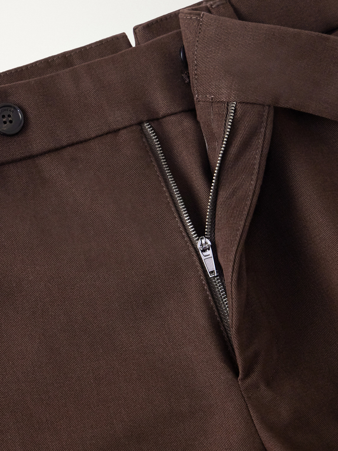 Incotex Tapered Cotton-Blend Twill Trousers