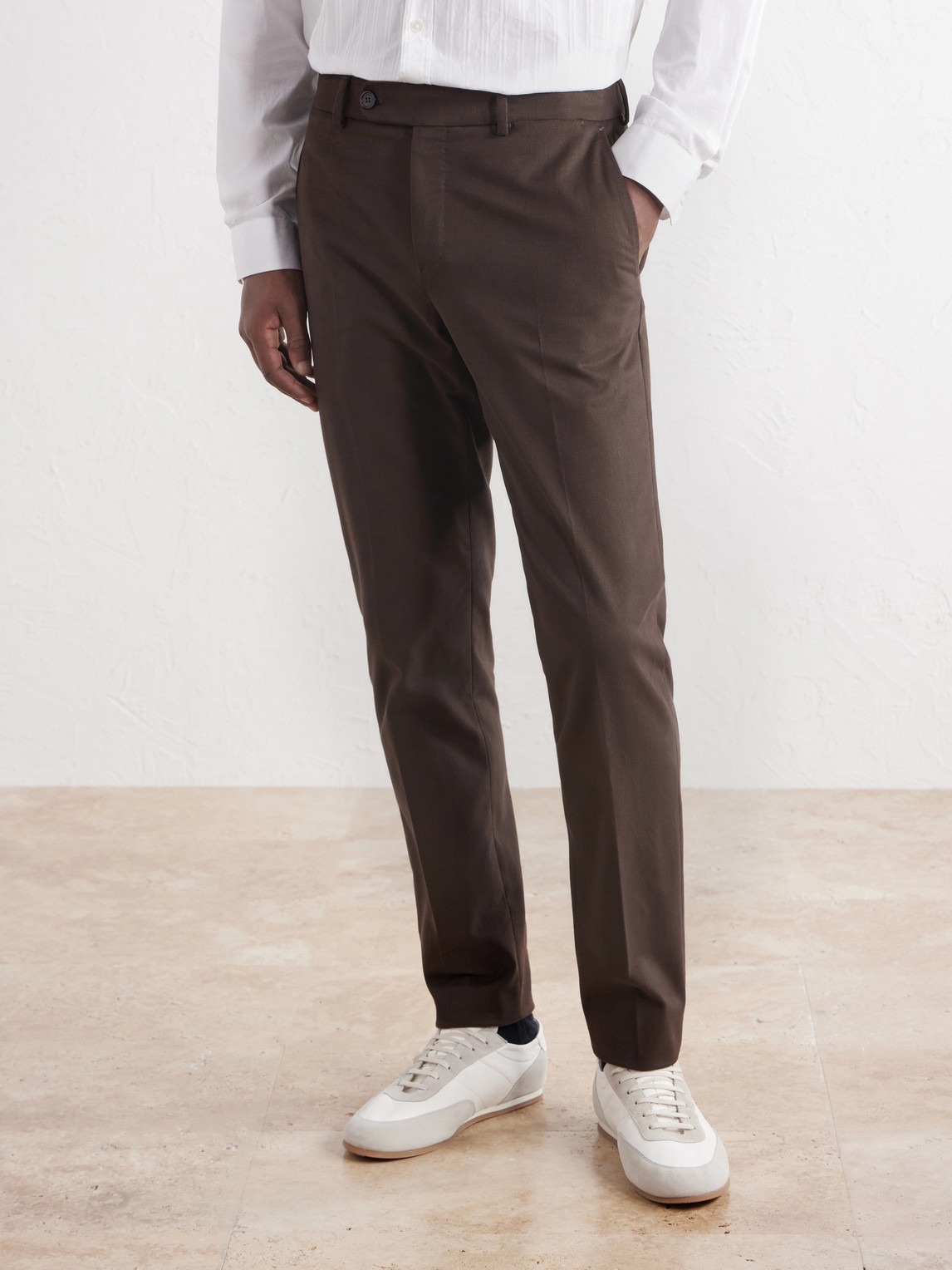 Incotex Tapered Cotton-Blend Twill Trousers