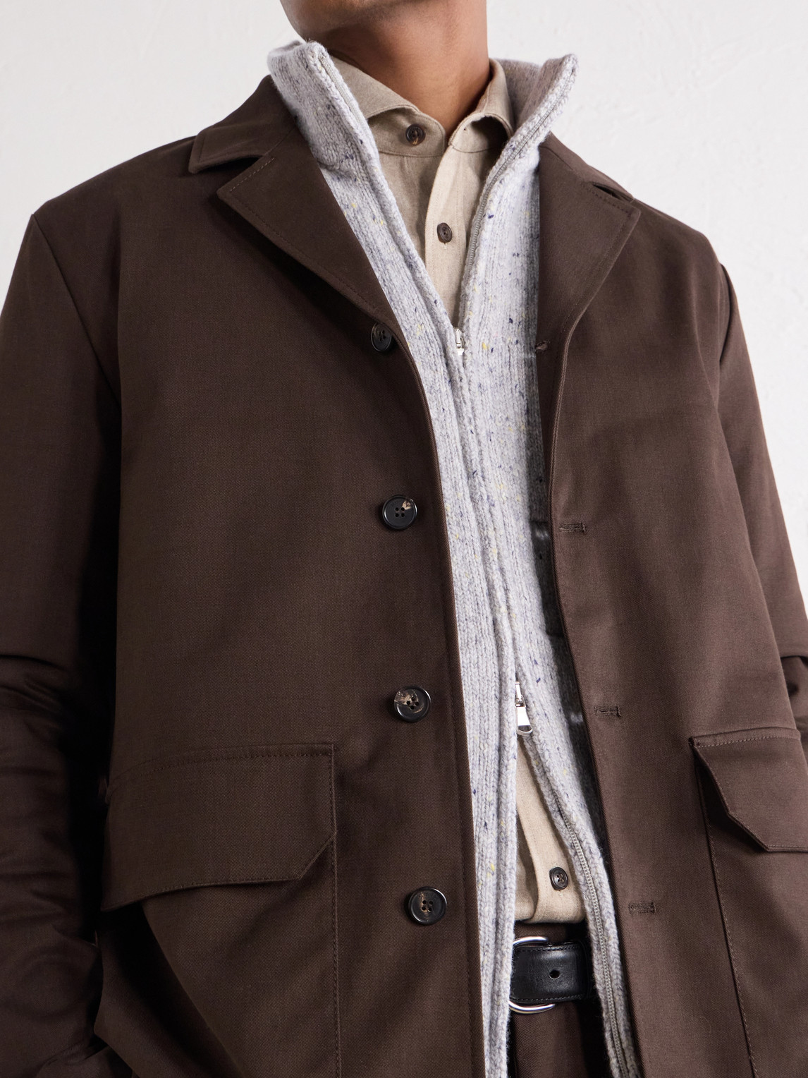 Cotton And Cashmere-Blend Gabardine Blouson Jacket