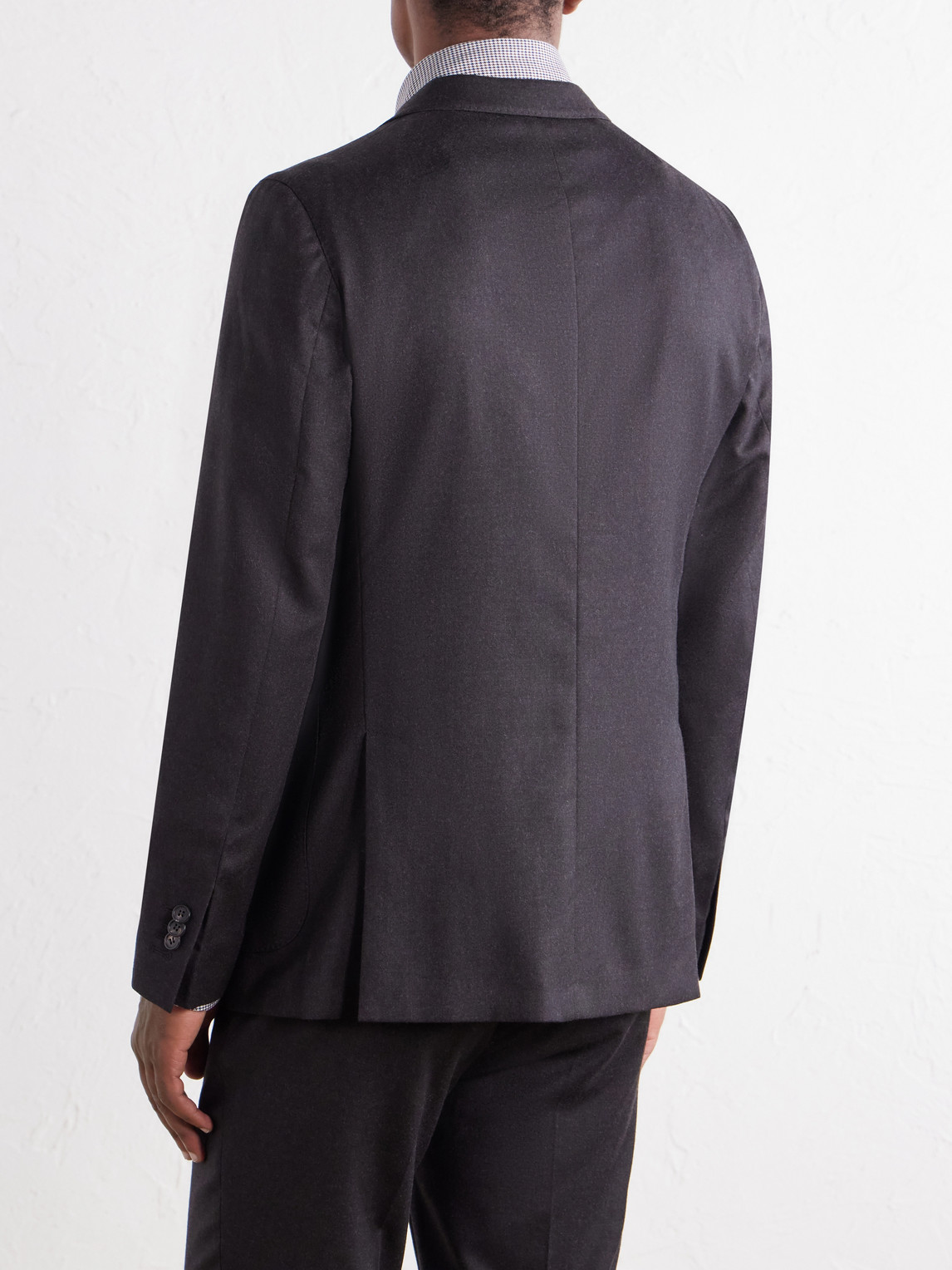 Incotex Wool-Blend Flannel Suit Jacket