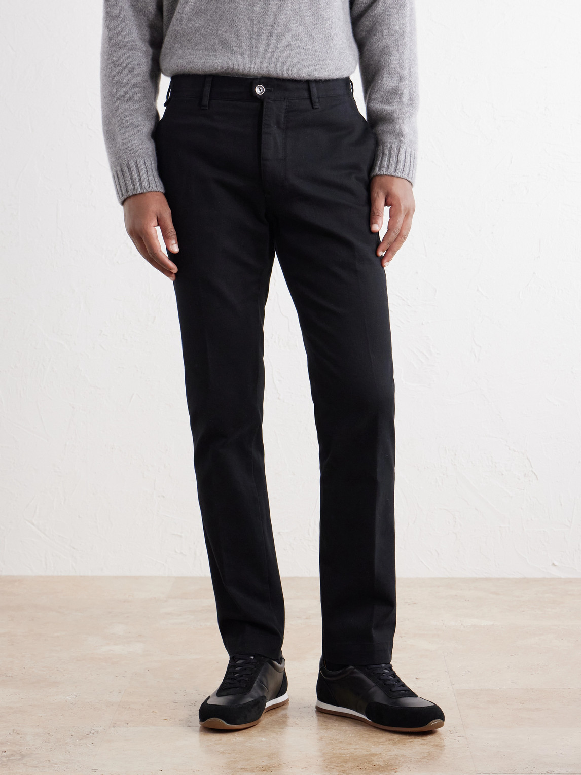 Incotex Straight-Leg Cotton-Blend Twill Trousers