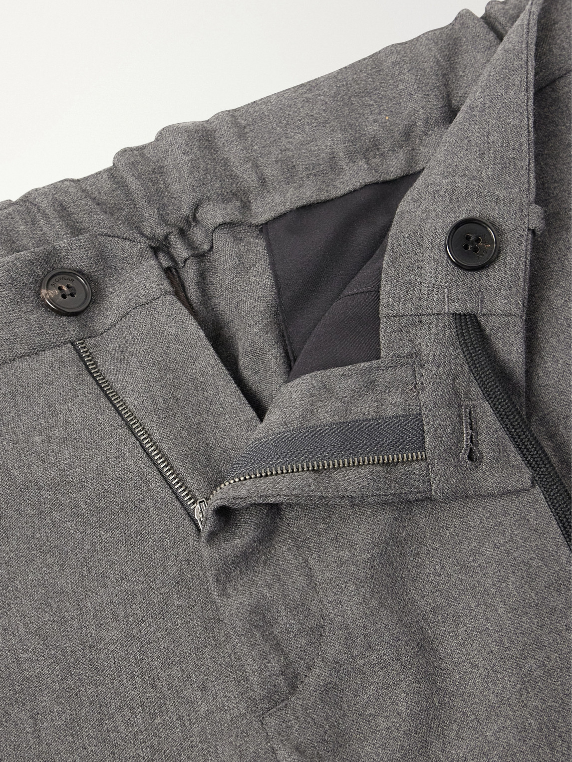 Straight-Leg Wool-Blend Tekno Flannel Trousers
