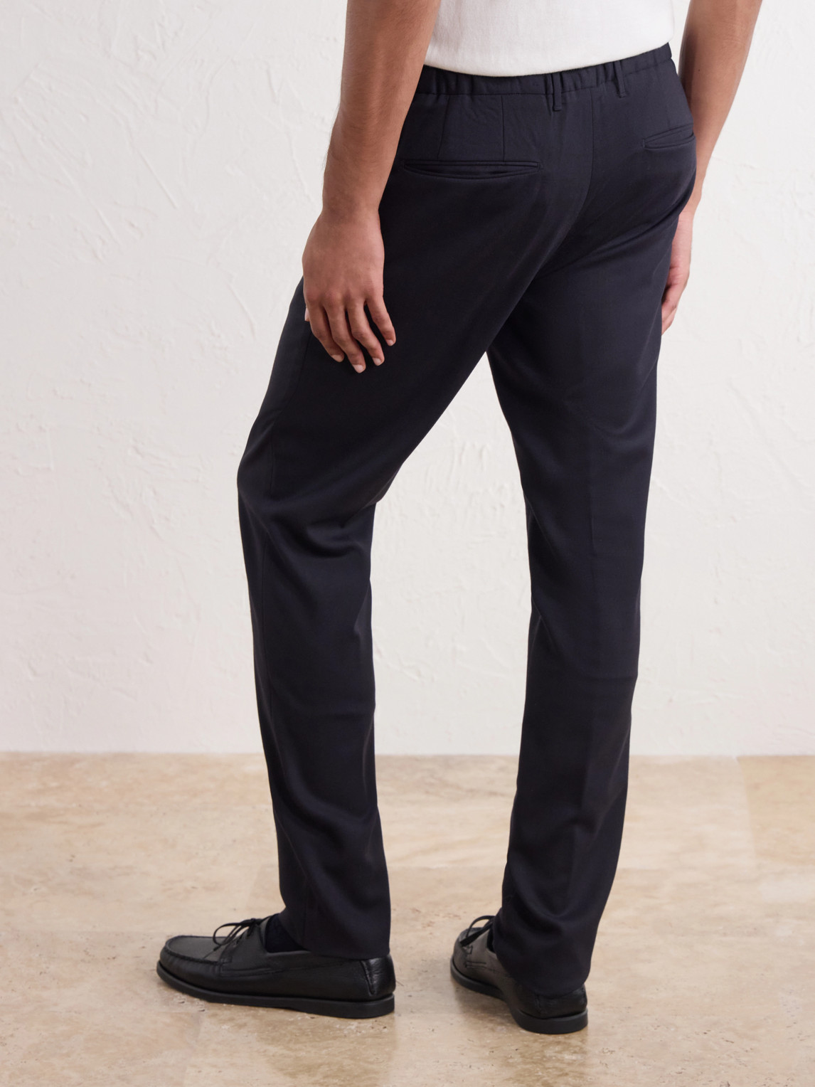 Straight-Leg Wool-Blend Tekno Flannel Trousers