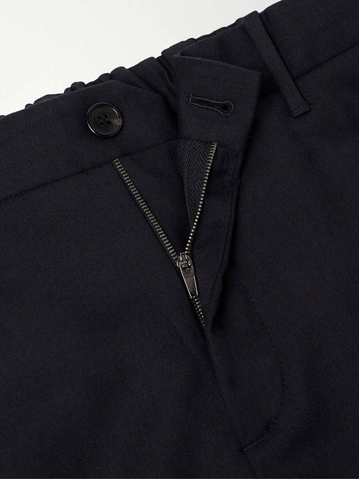 Straight-Leg Wool-Blend Tekno Flannel Trousers