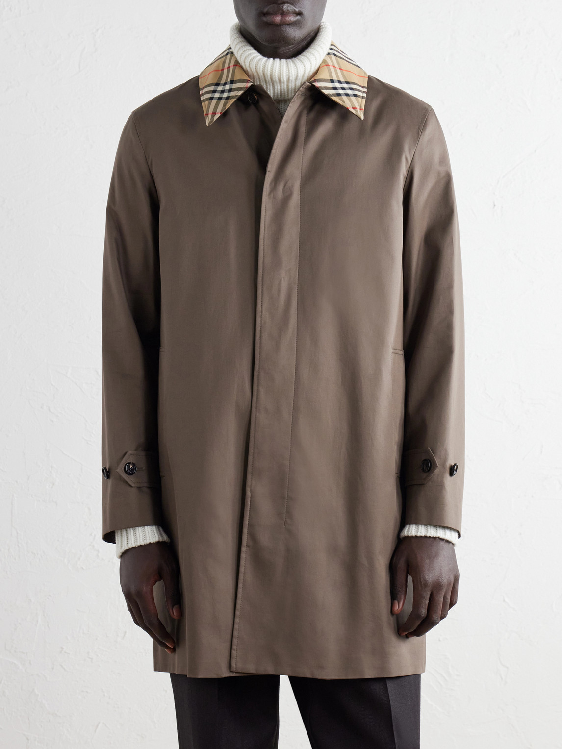 Tottenham Checked Cotton-Gabardine Trench Coat