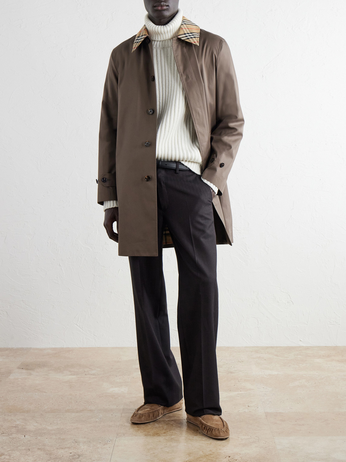 Tottenham Checked Cotton-Gabardine Trench Coat