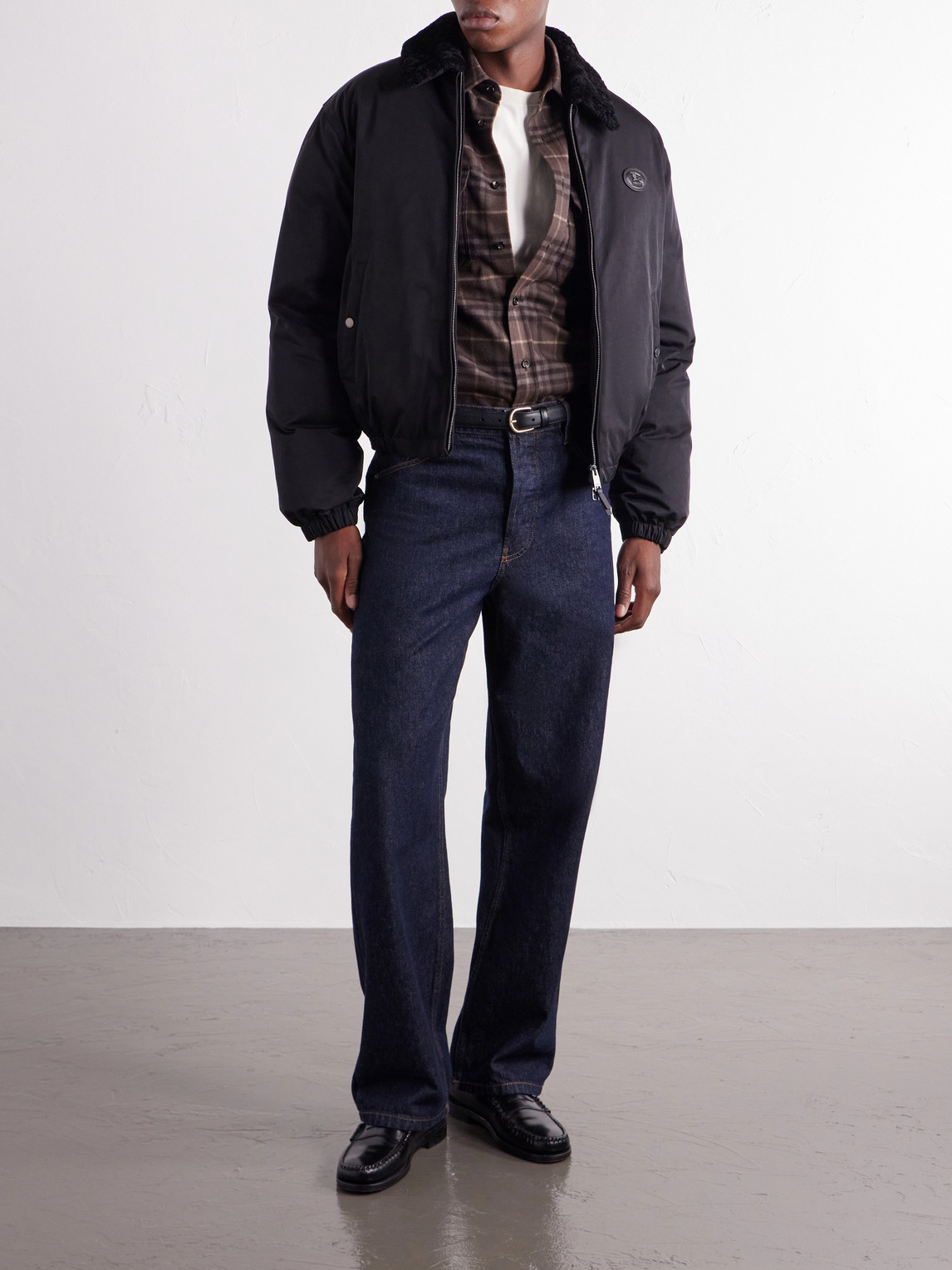 Checked Wool-Twill Flannel Shirt