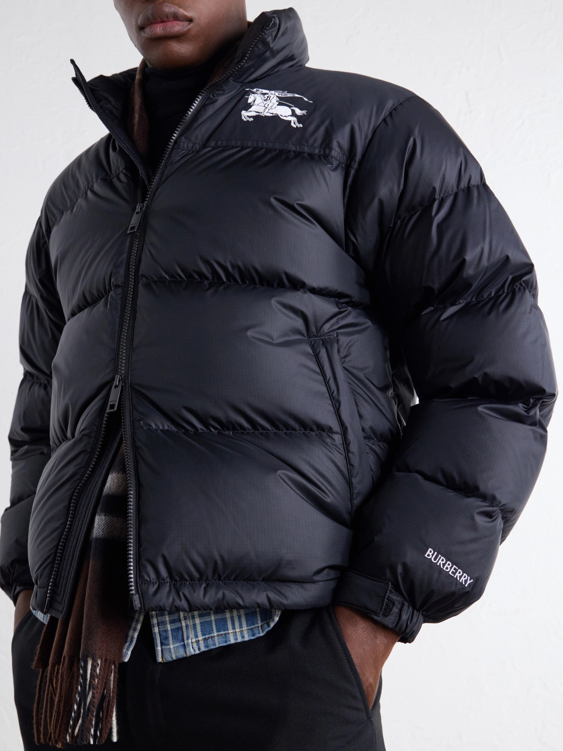 Highlands Logo-Embroidered Quilted Shell Down Jacket