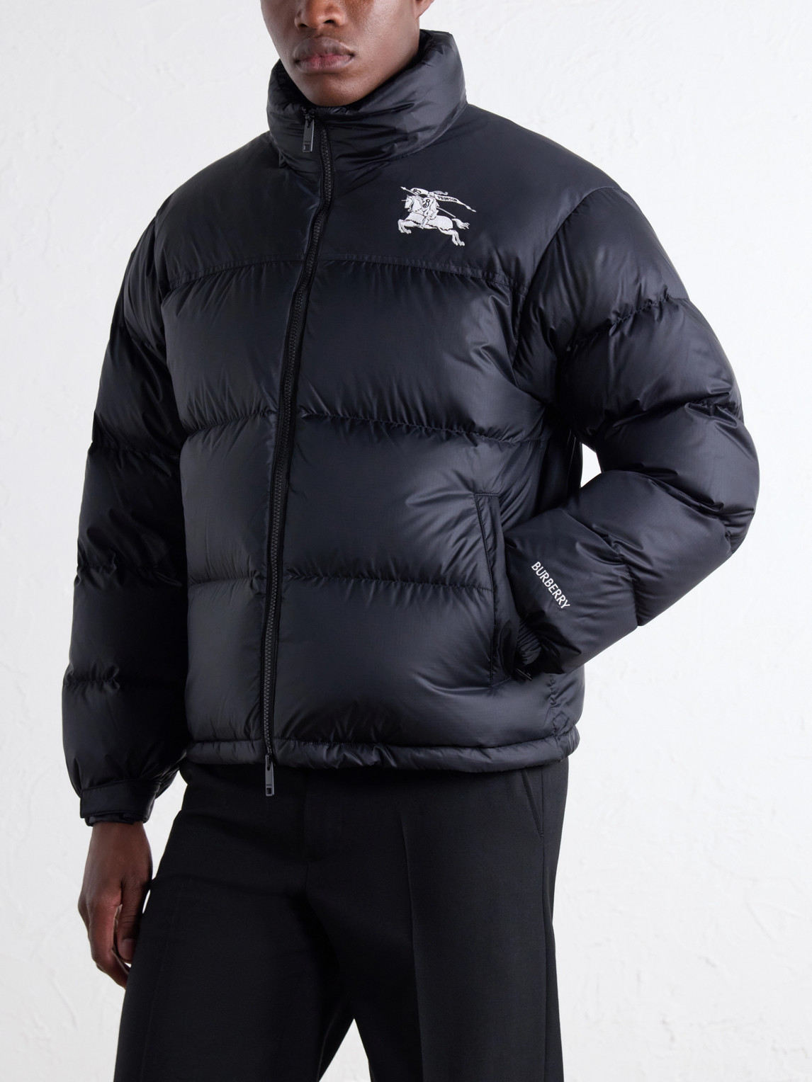 Highlands Logo-Embroidered Quilted Shell Down Jacket