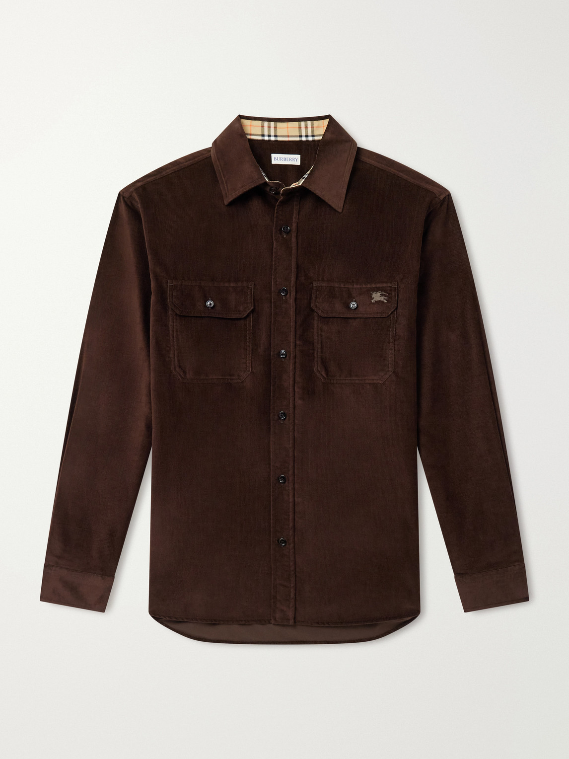 Logo-Embroidered Cotton-Corduroy Shirt