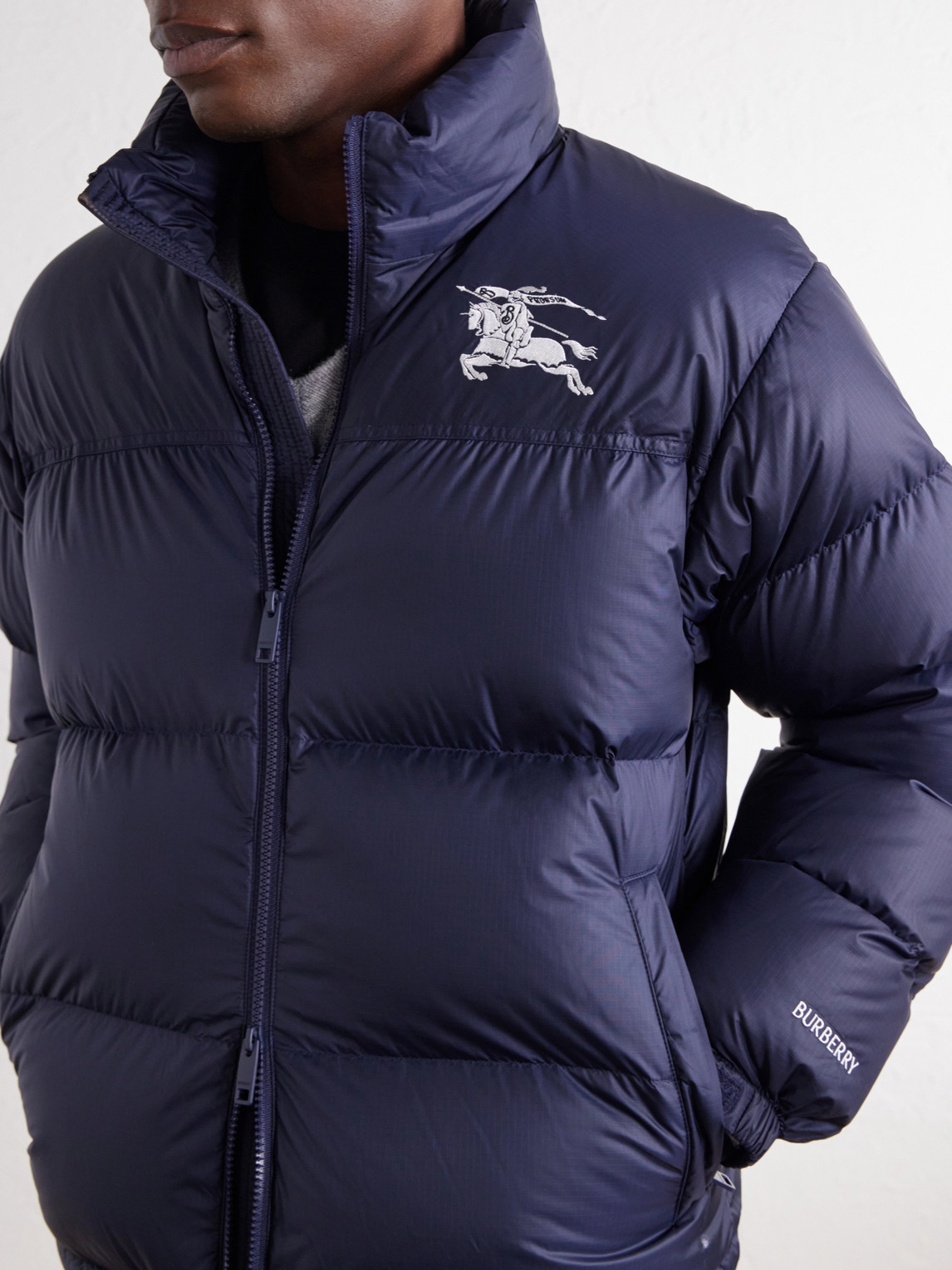 Highlands Logo-Embroidered Quilted Shell Down Jacket