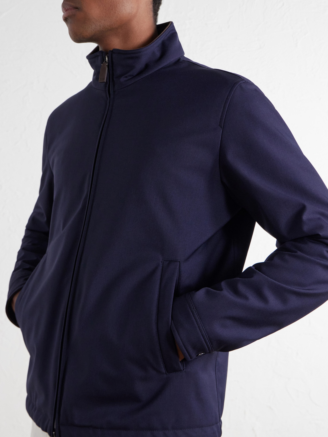 Padded Twill Bomber Jacket
