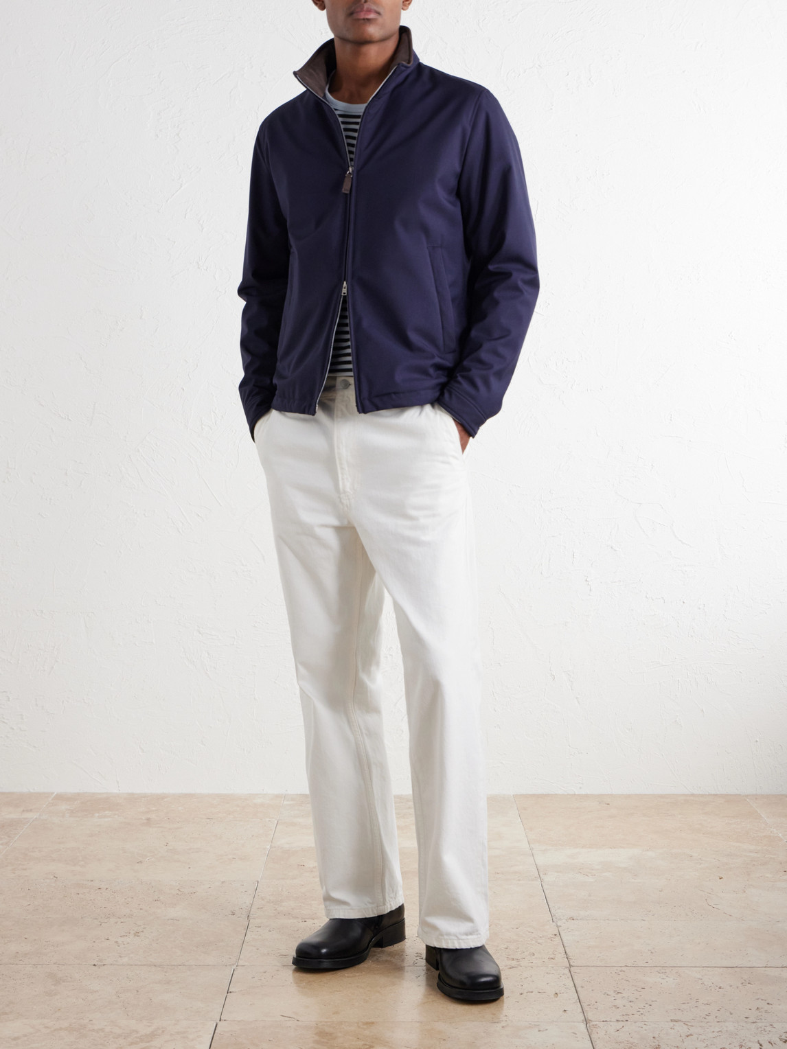 Padded Twill Bomber Jacket