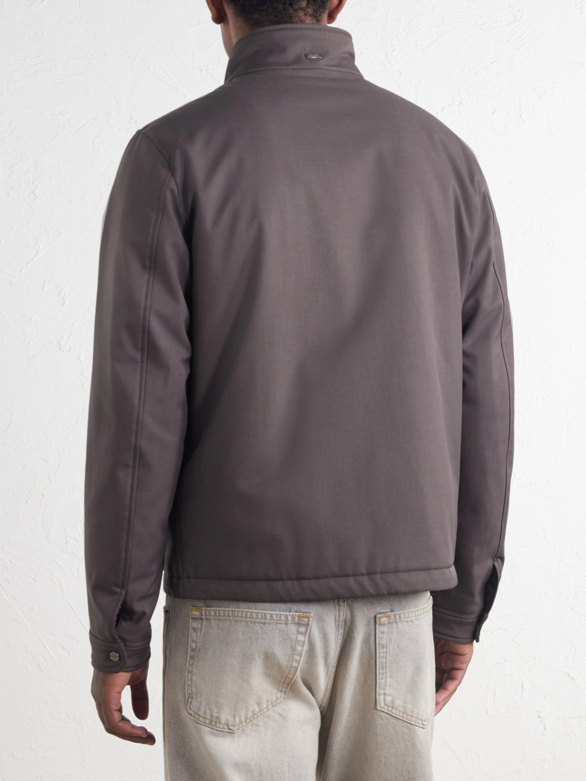 Padded Twill Bomber Jacket
