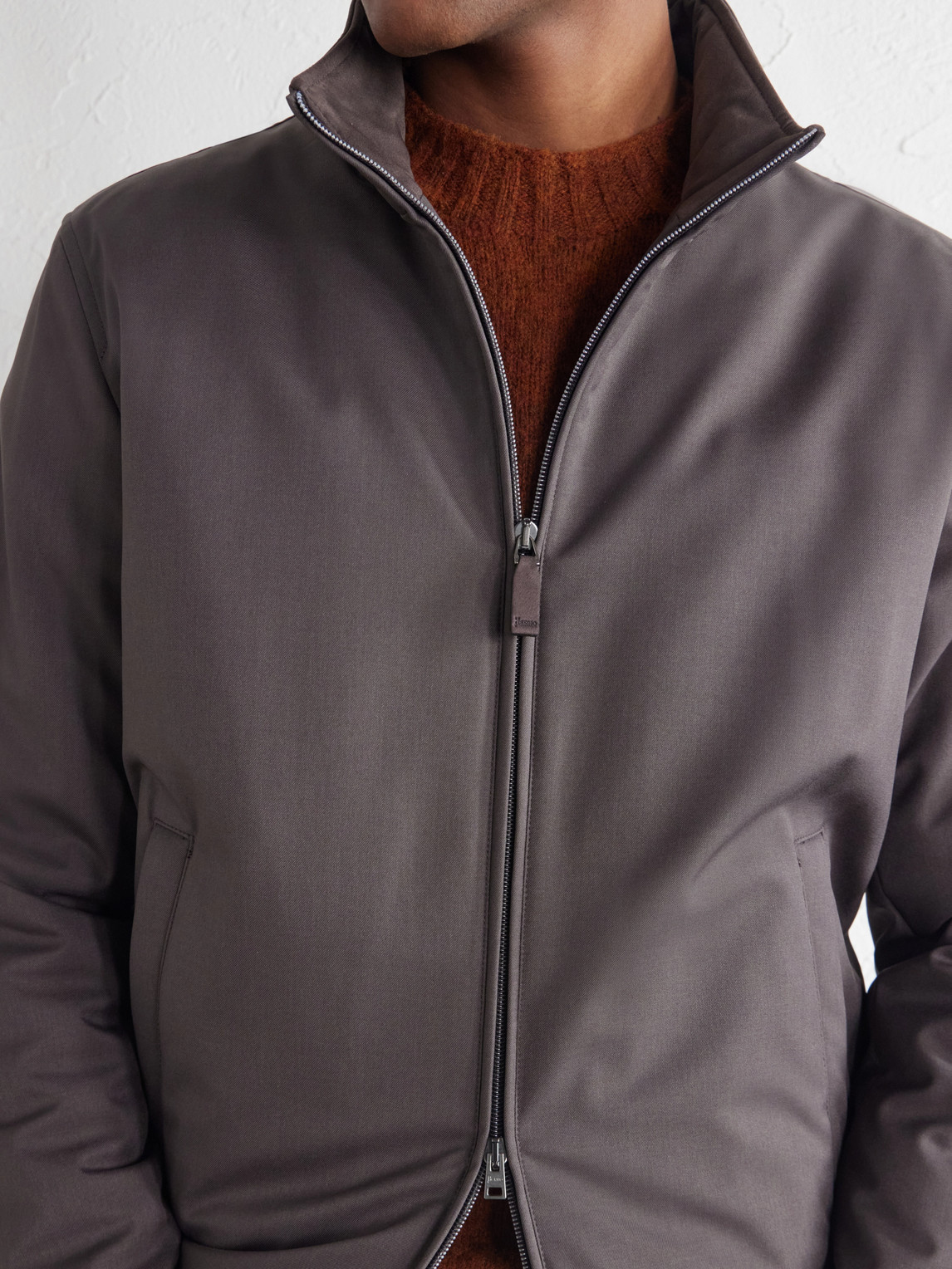 Padded Twill Bomber Jacket