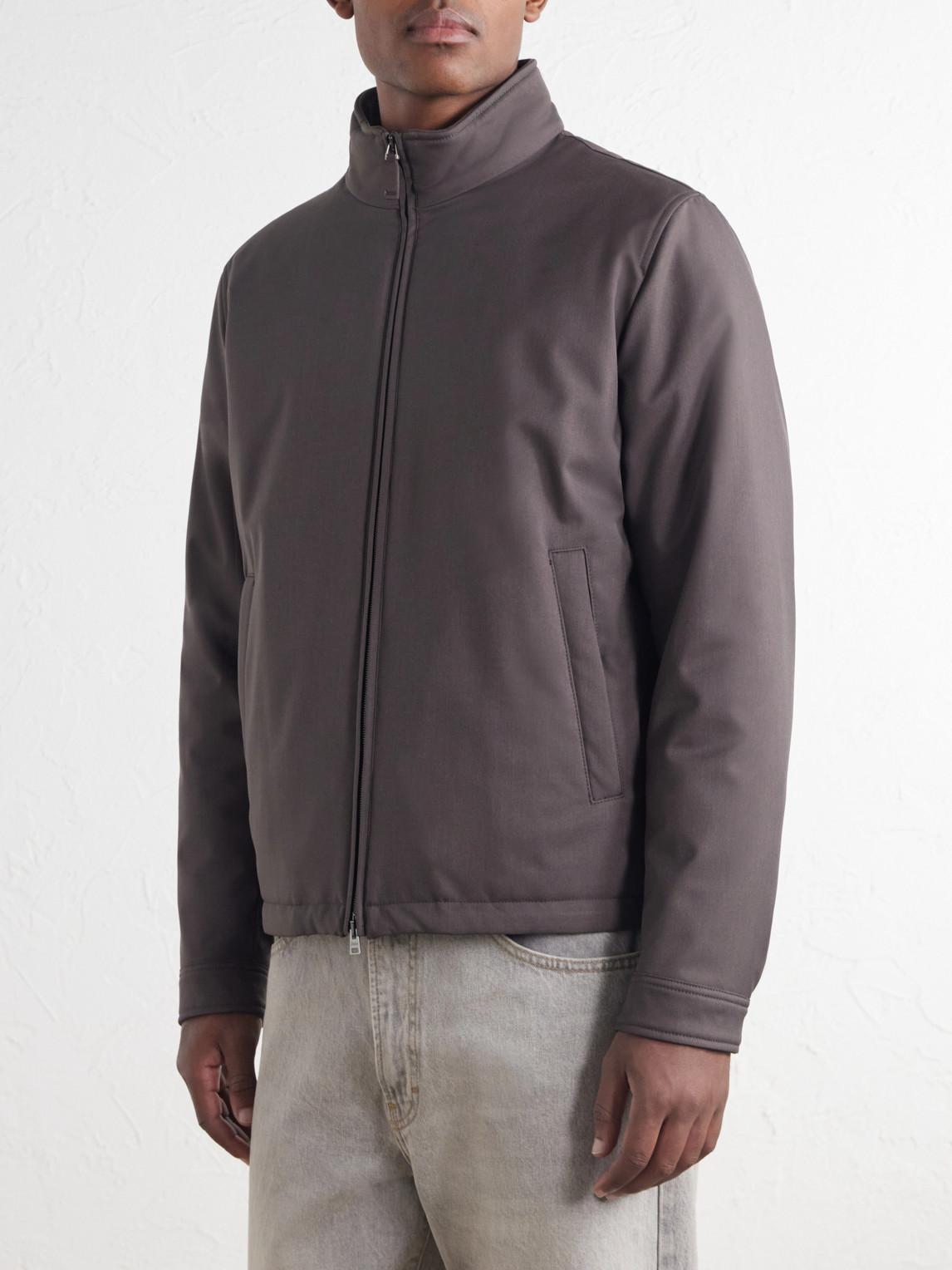 Padded Twill Bomber Jacket