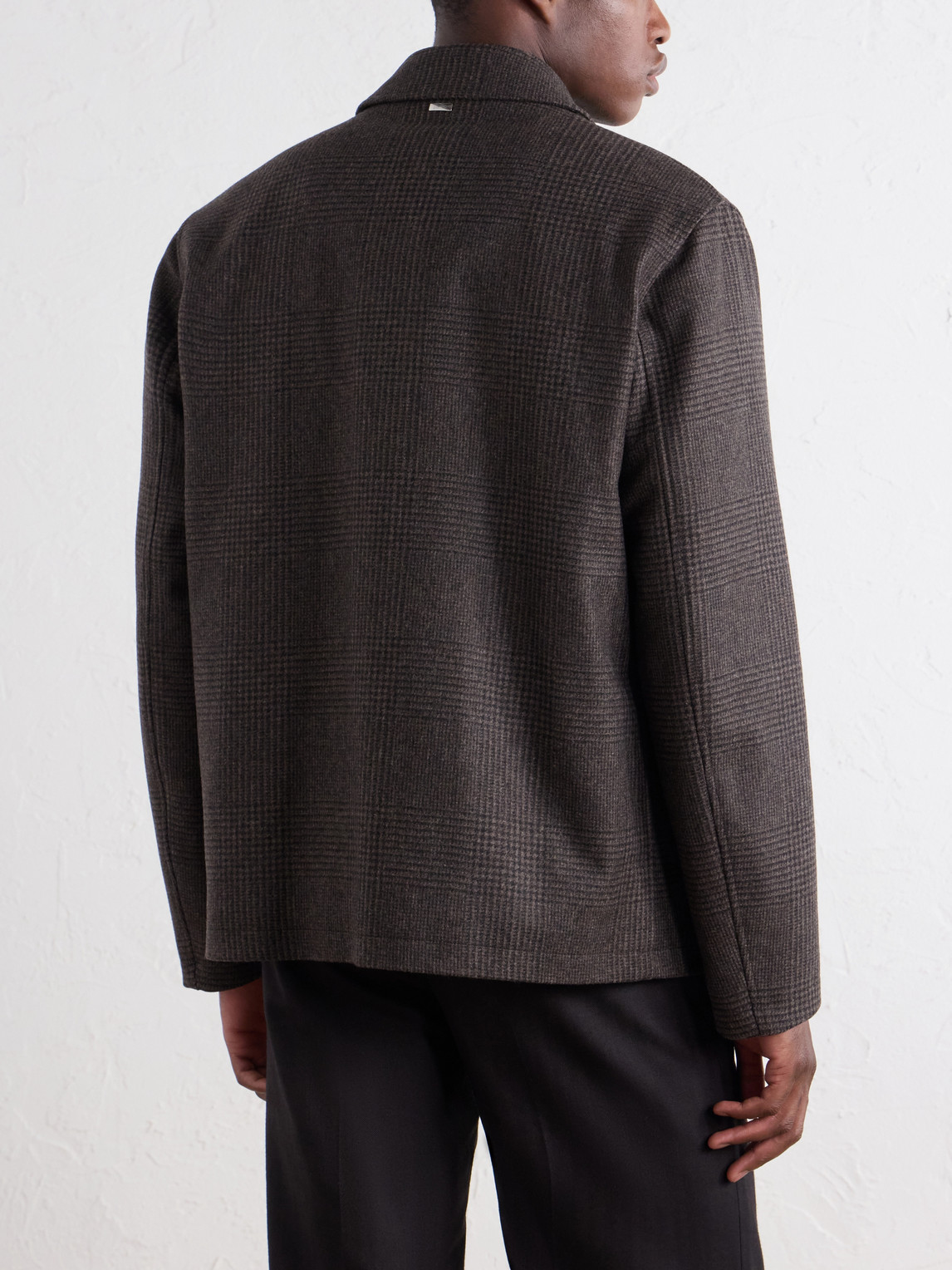 Padded Wool-Blend Tweed Overshirt
