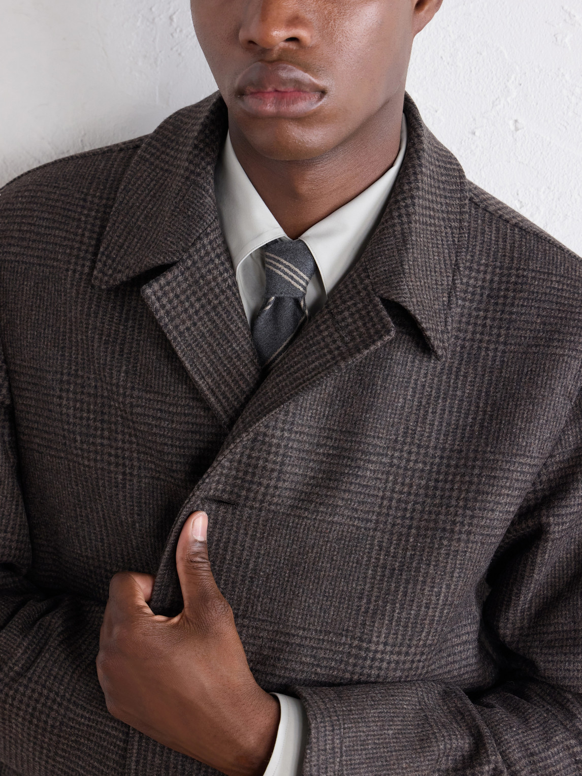 Padded Wool-Blend Tweed Overshirt