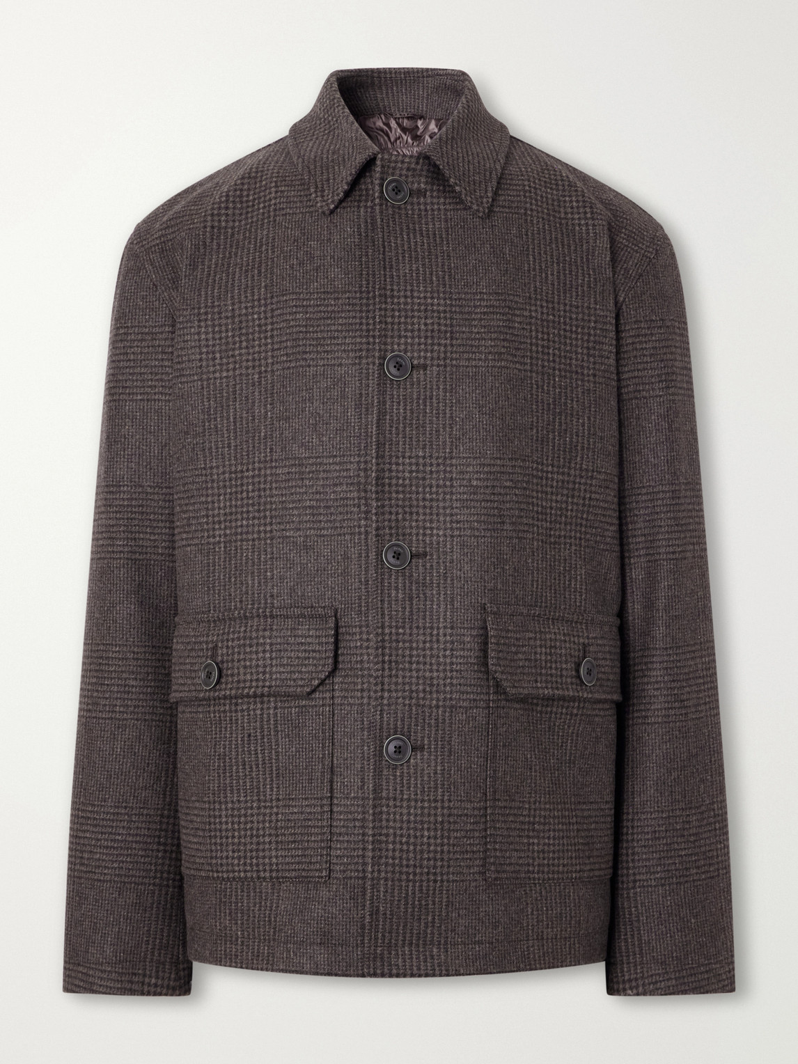 Padded Wool-Blend Tweed Overshirt