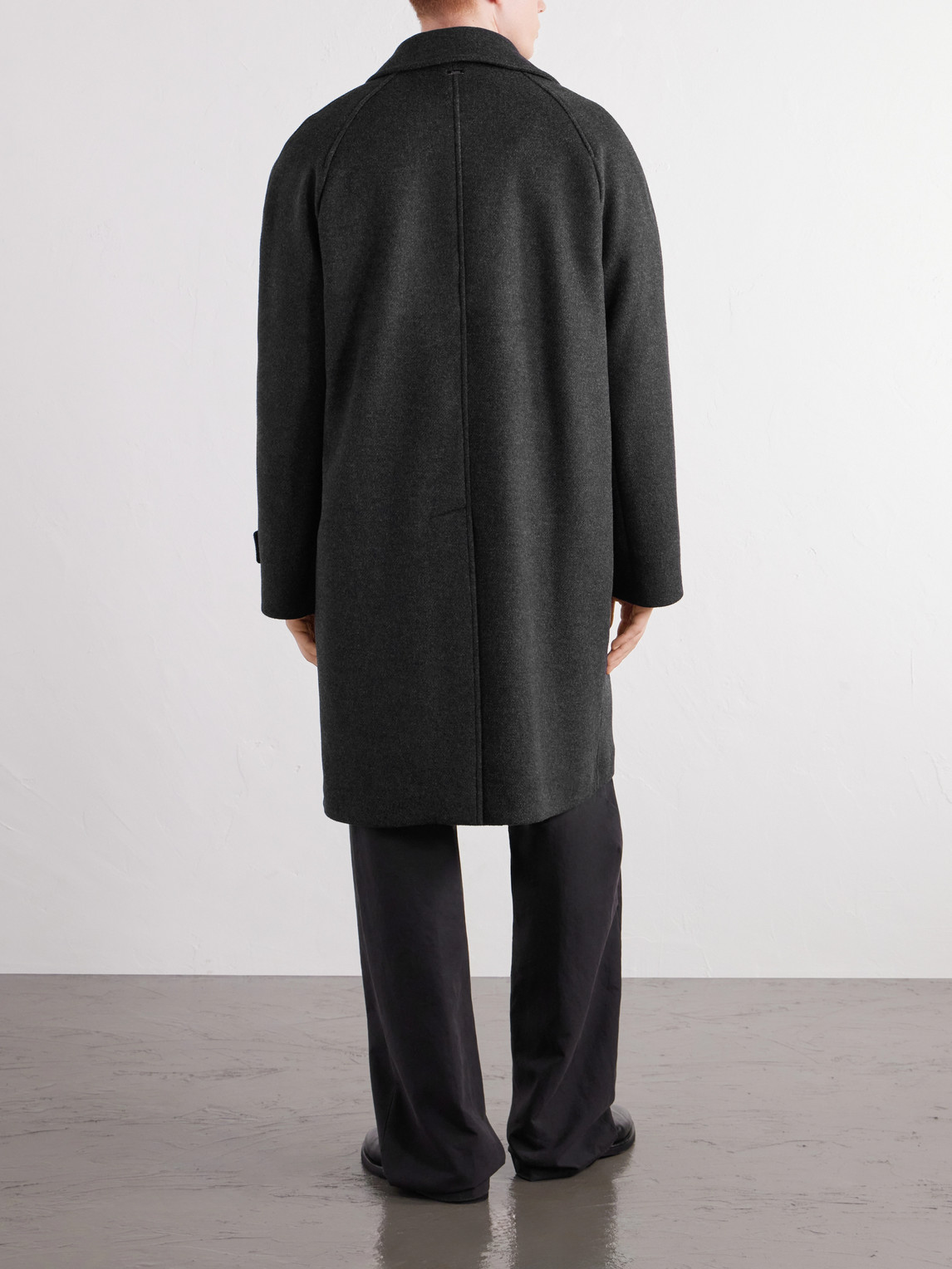 Wool-Blend Twill Coat