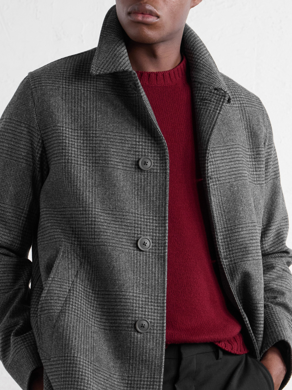 Padded Wool-Blend Tweed Coat