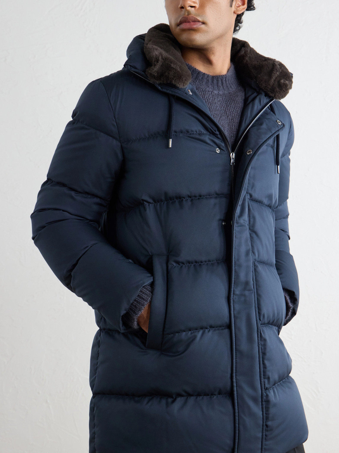 Arendelle Quilted Shell Hooded Down Jacket