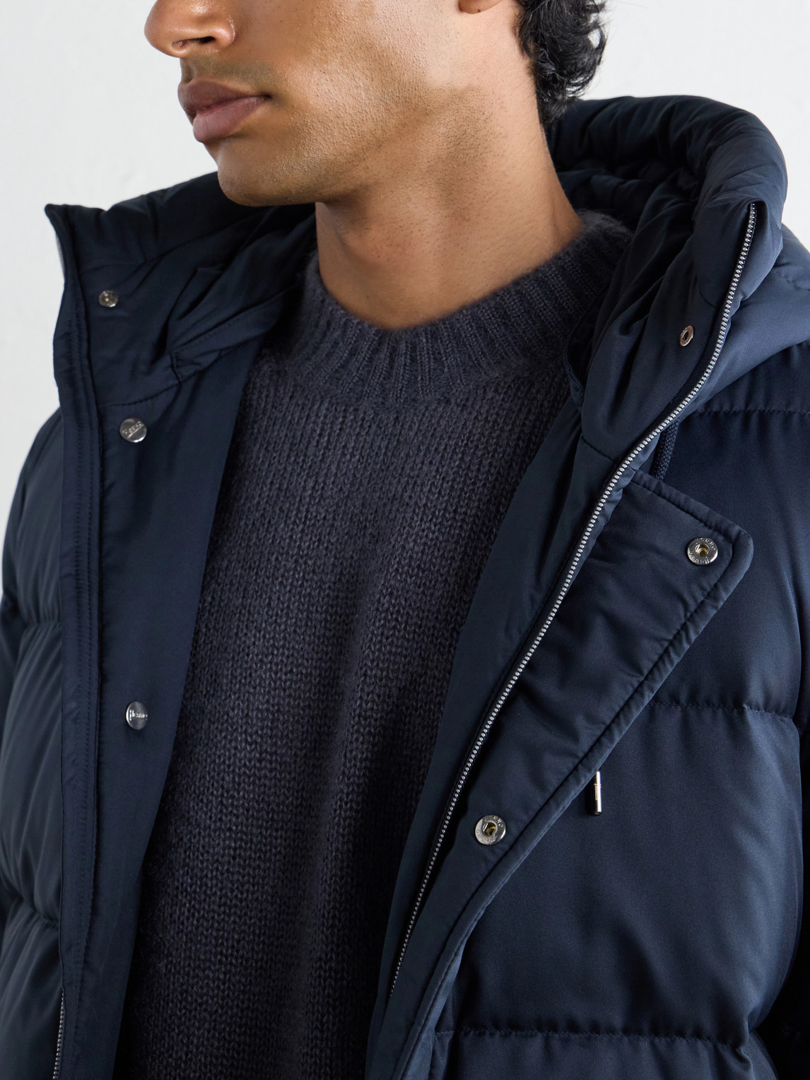 Arendelle Quilted Shell Hooded Down Jacket