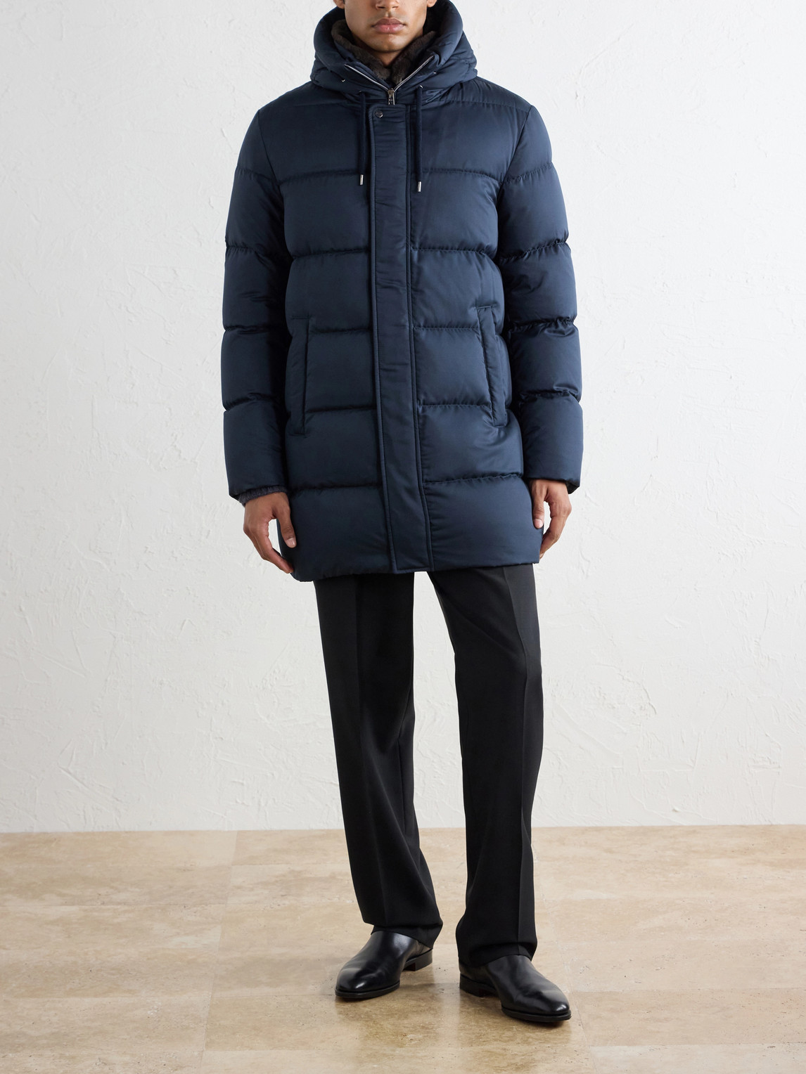 Arendelle Quilted Shell Hooded Down Jacket