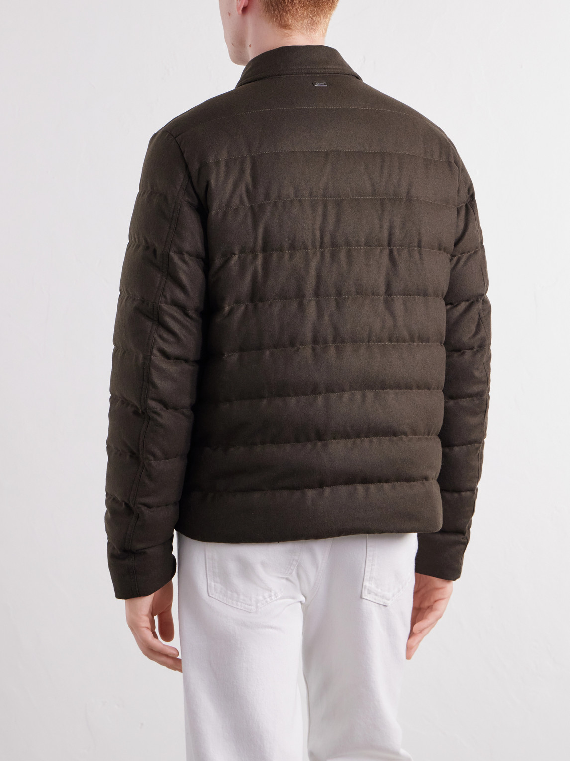 Quilted Flannel Down Jacket