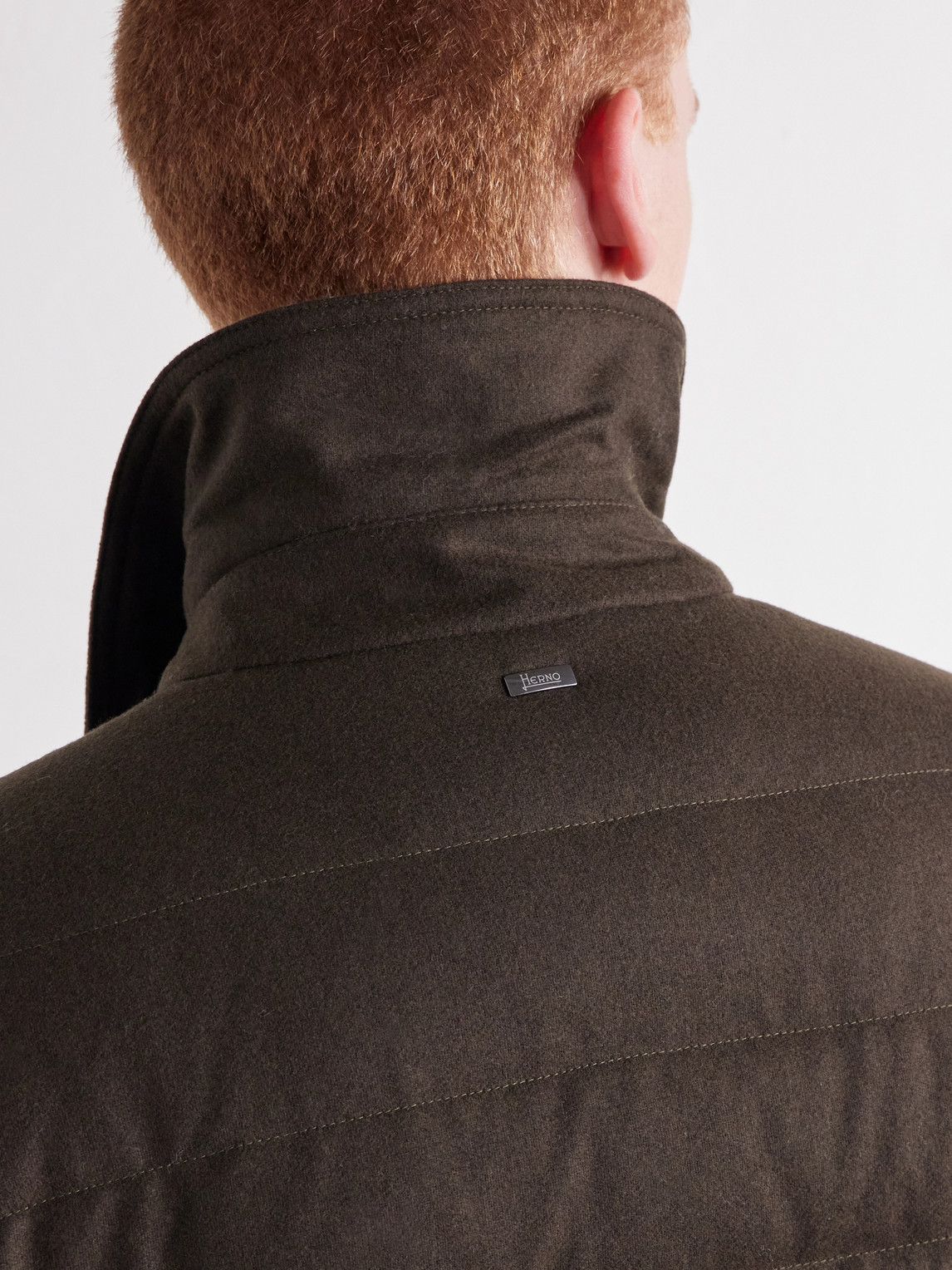 Quilted Flannel Down Jacket