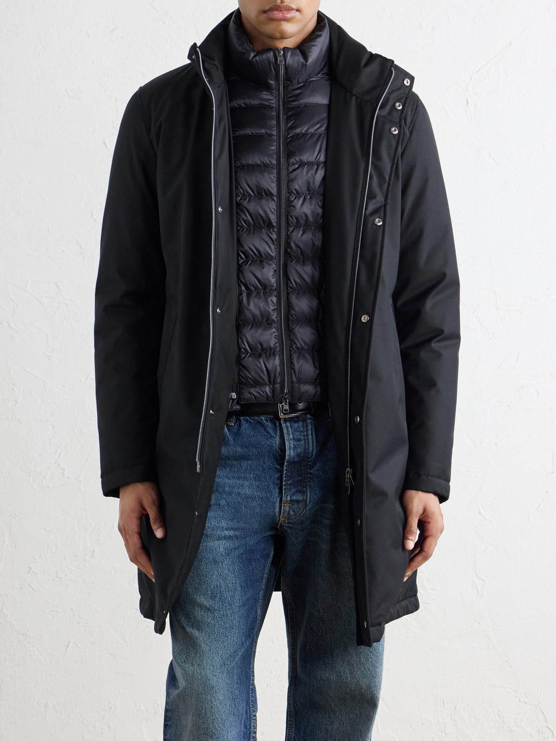 New Business Layered Padded Down Coat
