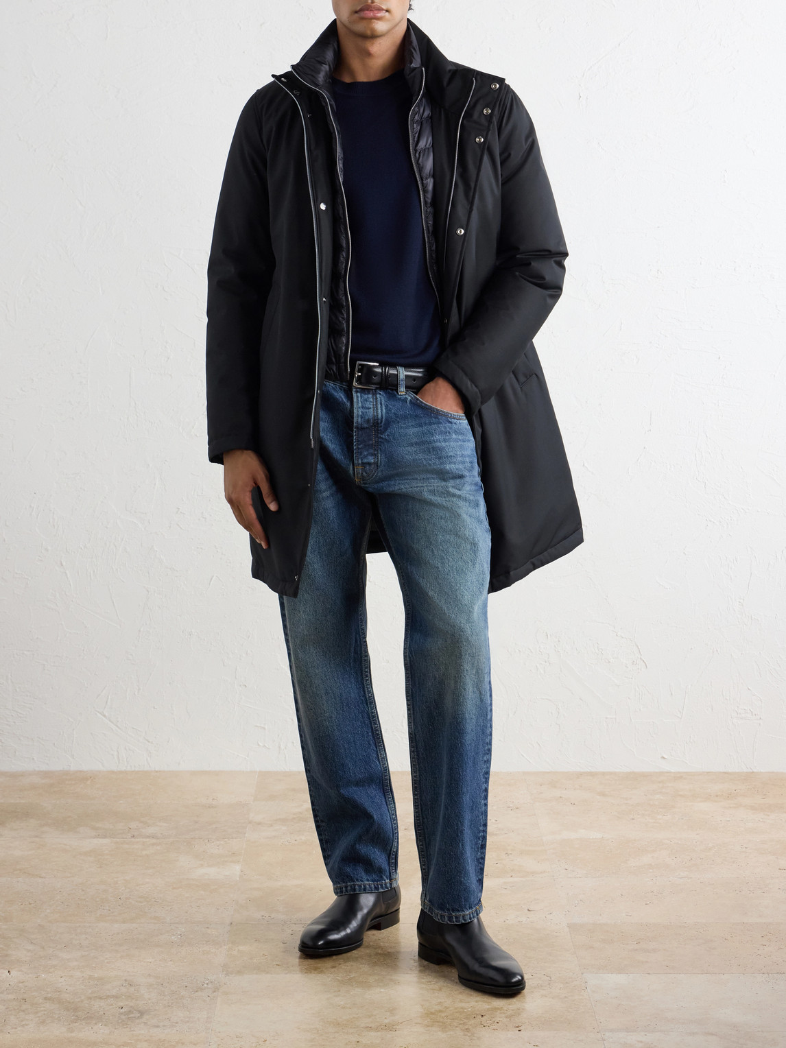 New Business Layered Padded Down Coat