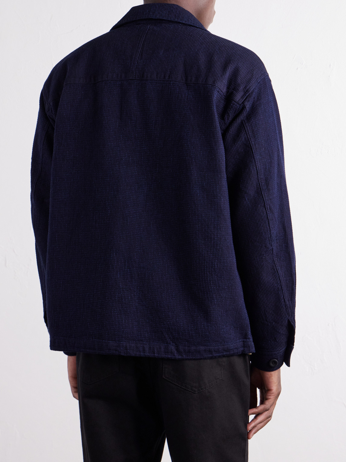 Waffle-Knit Cotton Jacket