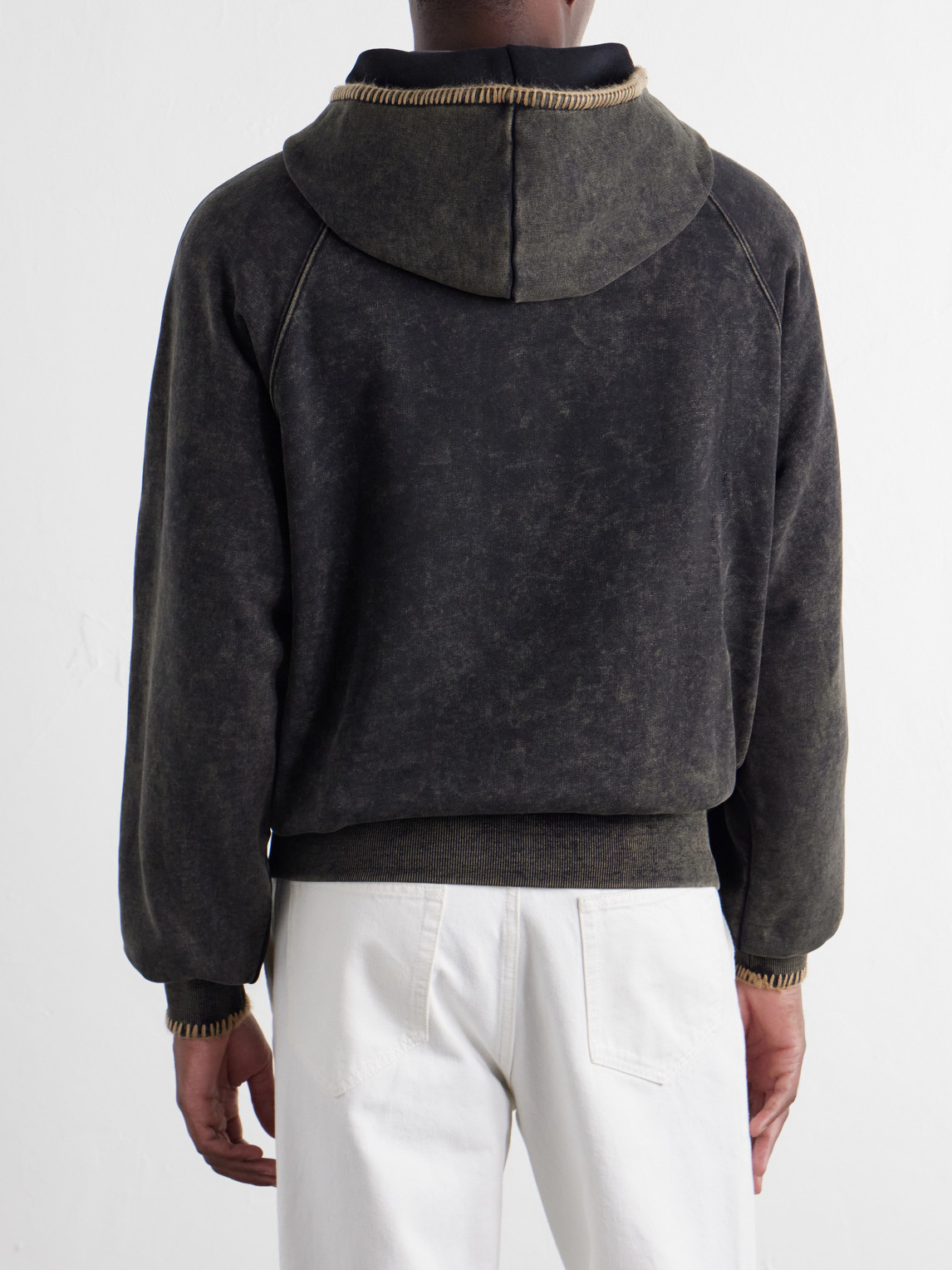 Cotton-Blend Jersey Hoodie