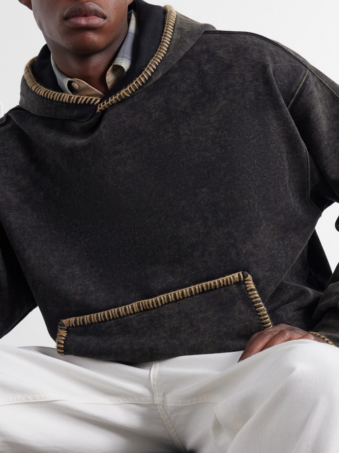 Cotton-Blend Jersey Hoodie