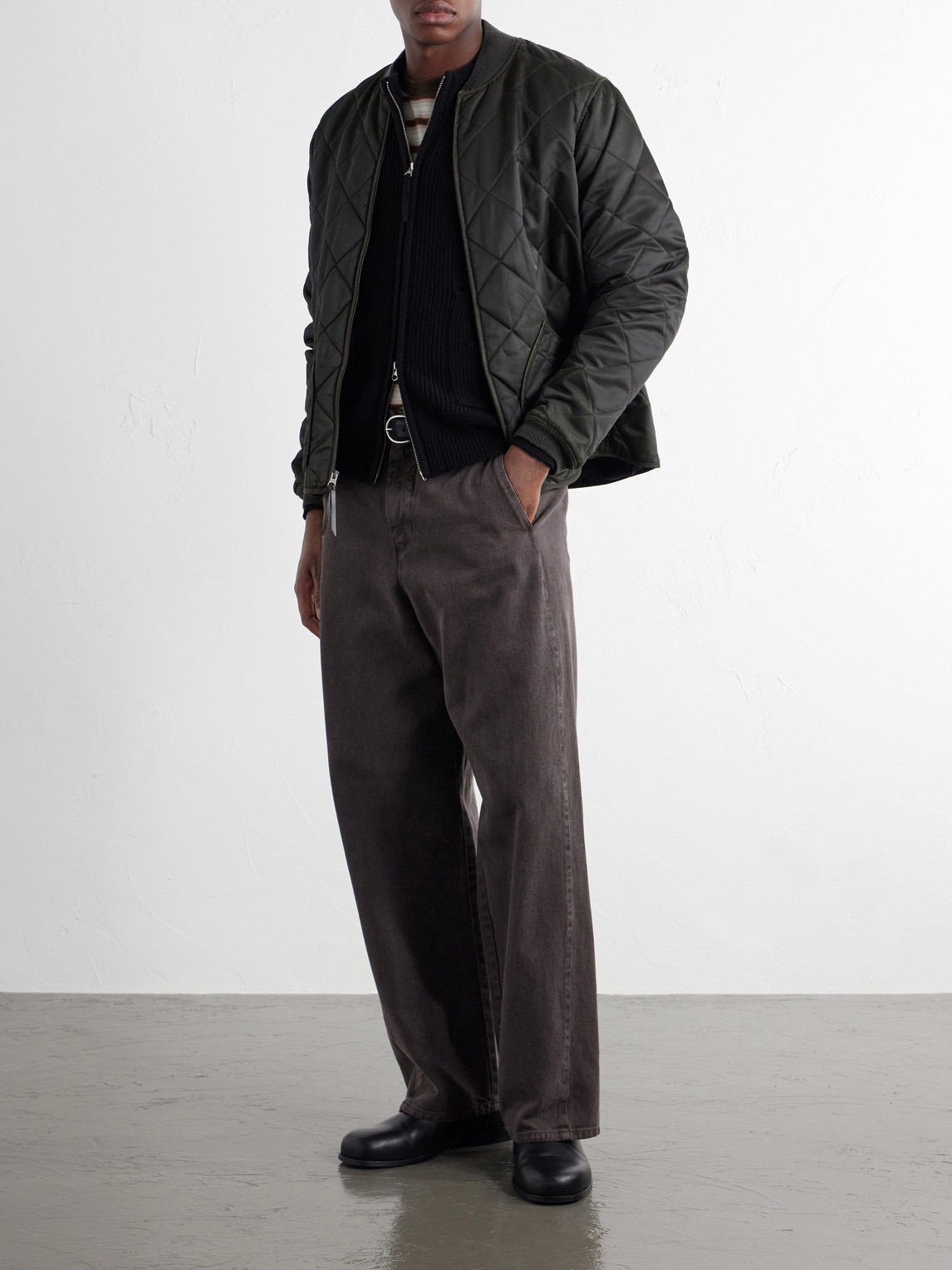 Wool-Blend Zip-Up Sweater