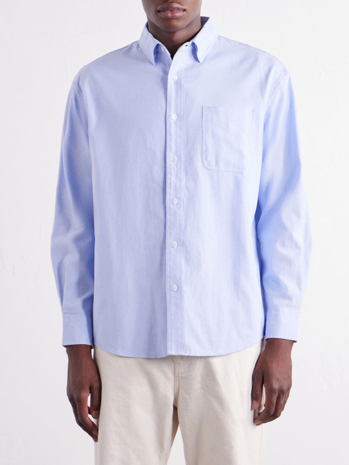 Cotton-Blend Oxford Shirt
