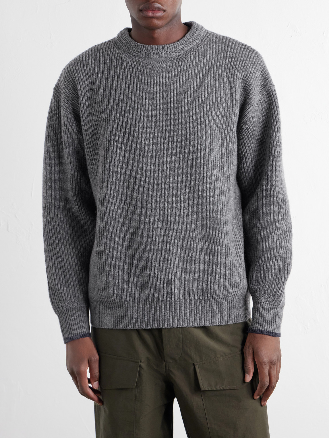 Ribbed Wool-Blend Sweater