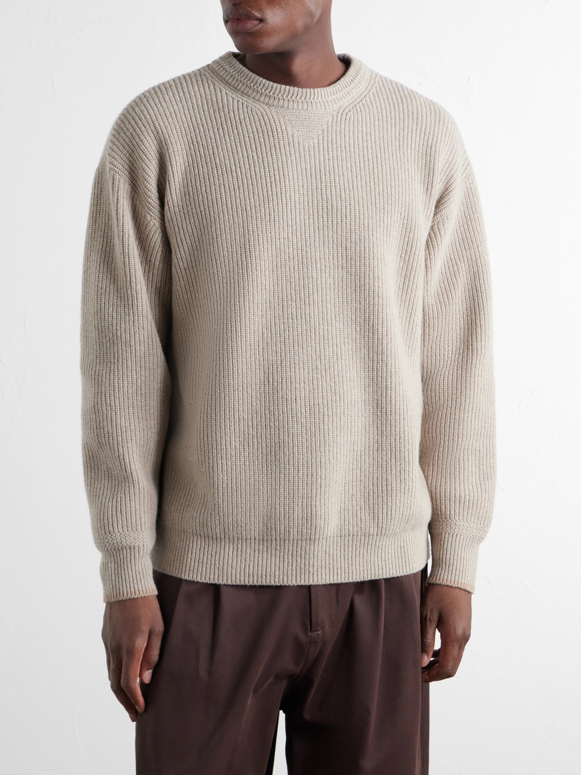 Ribbed Wool-Blend Sweater
