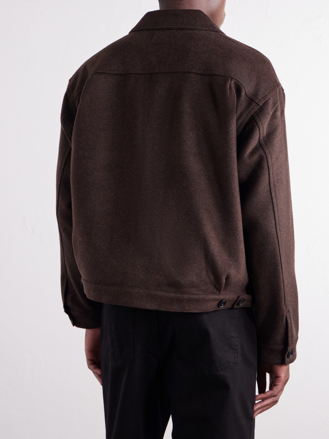 Brushed Wool-Blend Jacket