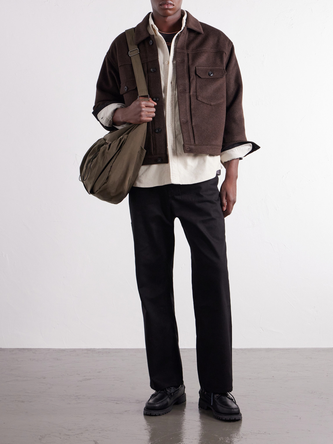 Brushed Wool-Blend Jacket