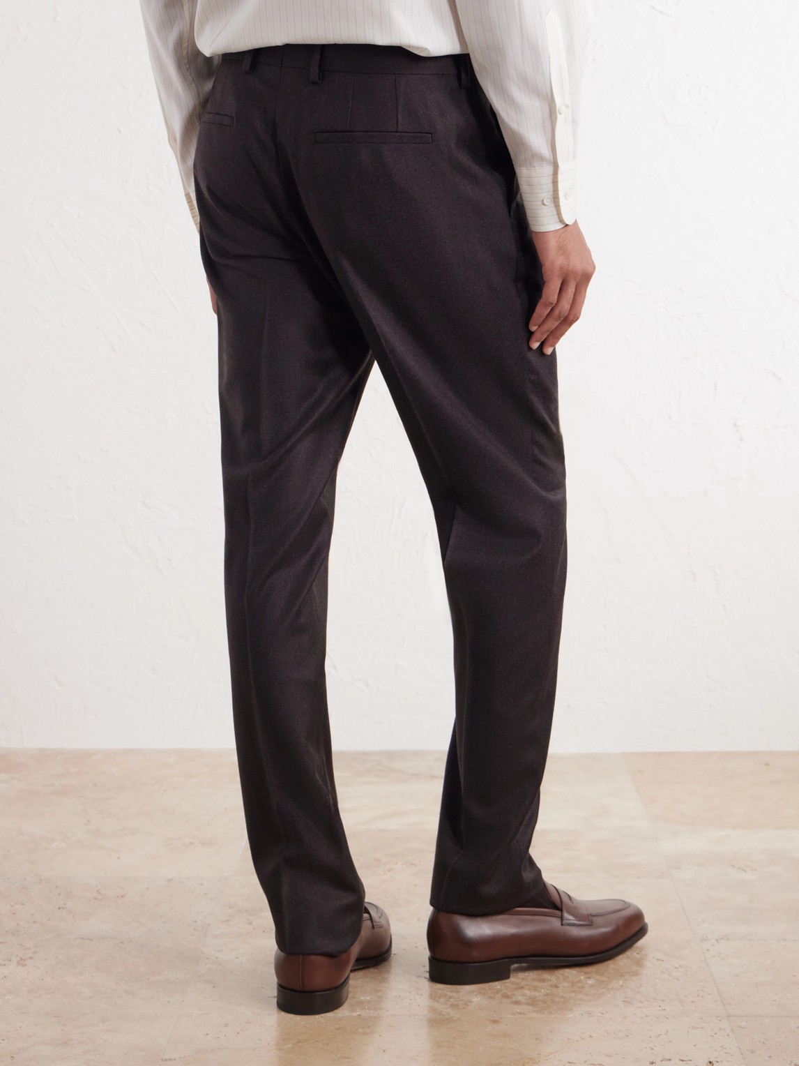Straight-Leg Wool And Cashmere-Blend Flannel Trousers