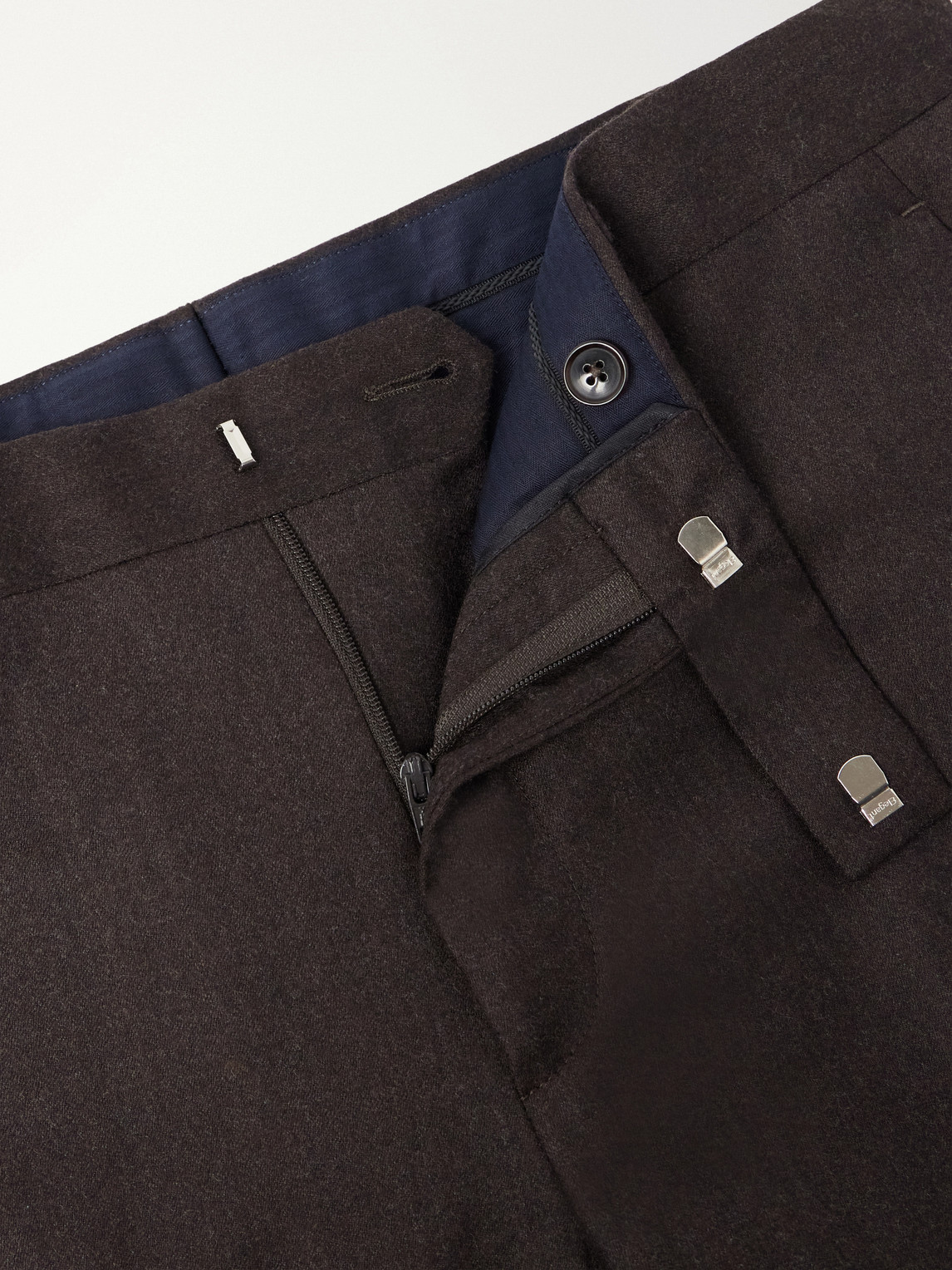 Straight-Leg Wool And Cashmere-Blend Flannel Trousers