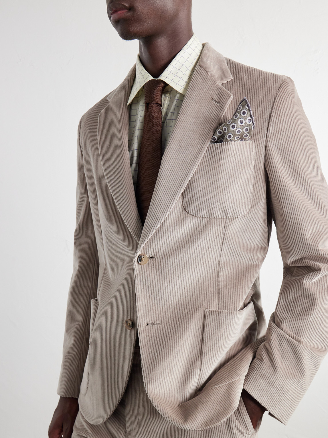 Cotton-Stretch Corduroy Suit