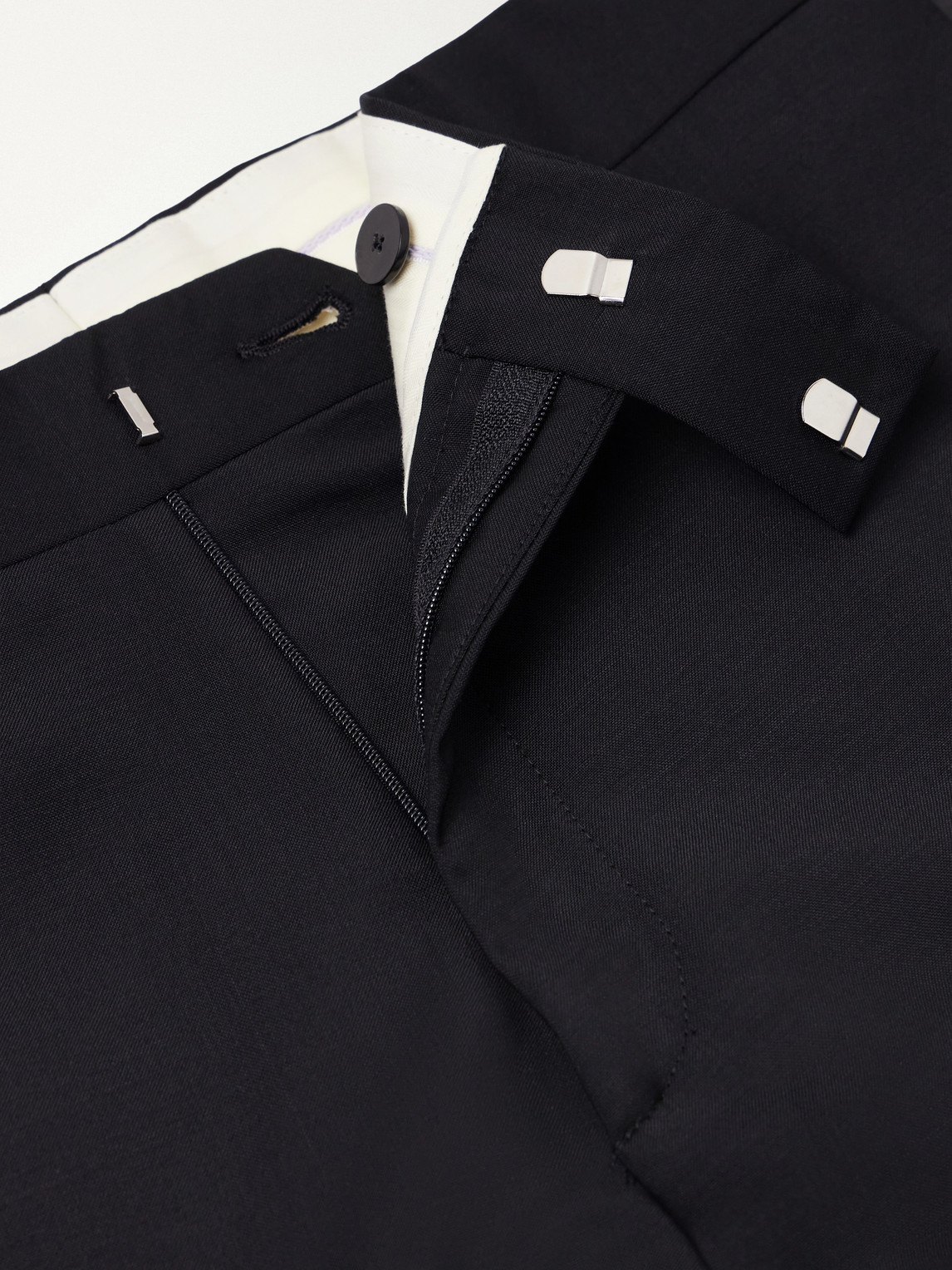 Straight-Leg Satin-Trimmed Wool And Mohair-Blend Tuxedo Trousers
